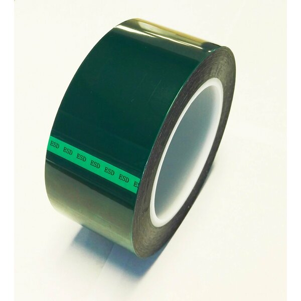 Bertech ESD Anti-Static Polyester Tape, 2 In. Wide x 72 Yards Long, Green ESDGPT-2